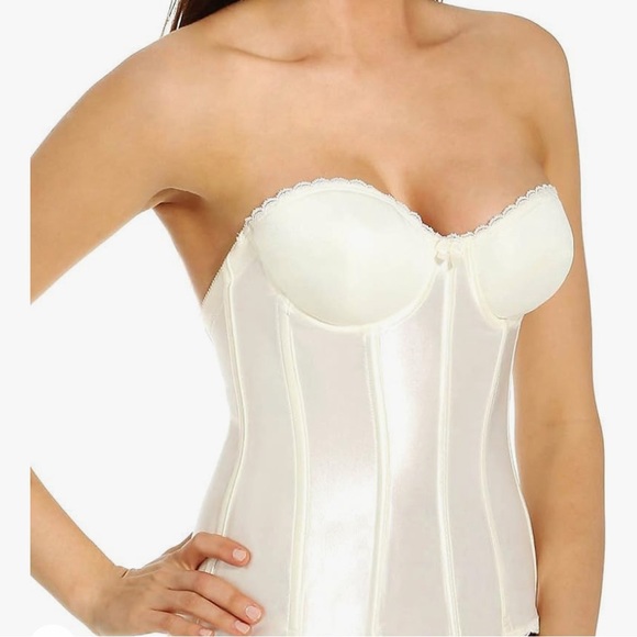 BRAND NEW Va Bien Women's Plus Size Smooth Satin Hourglass Bustier - Picture 1 of 5